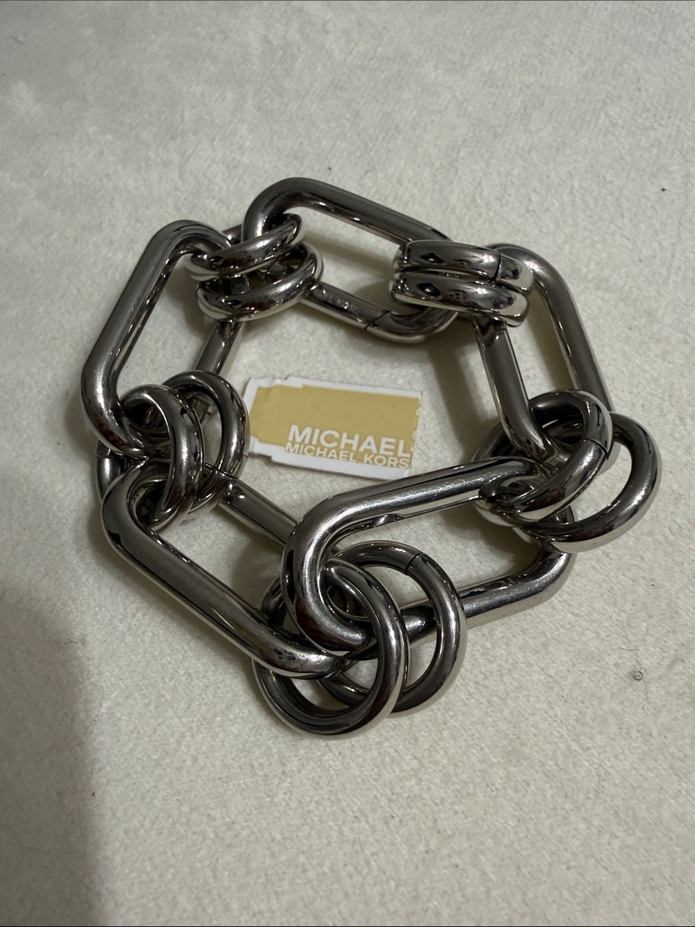 Michael Kors Polished Silver Chain-Link Bracelet